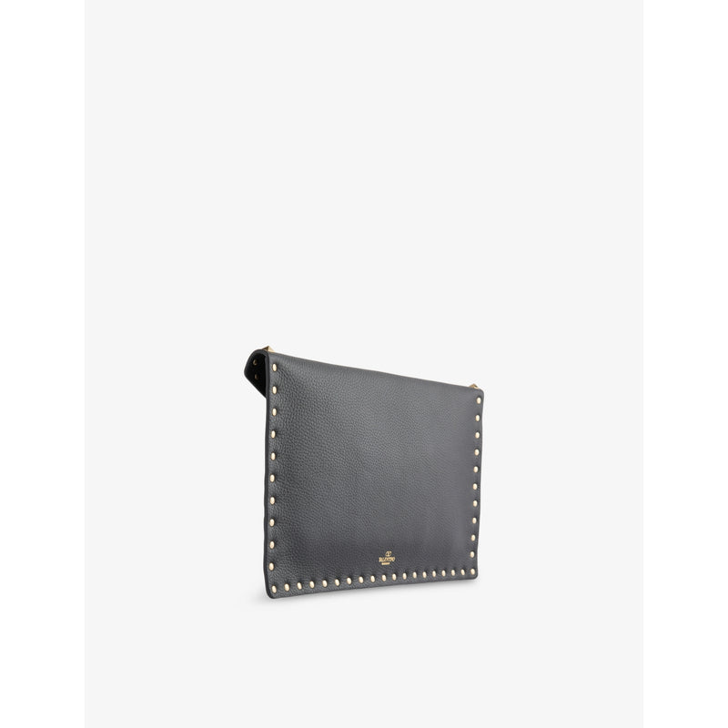 Valentino Garavani Rockstud leather clutch bag 19cm (British brand)