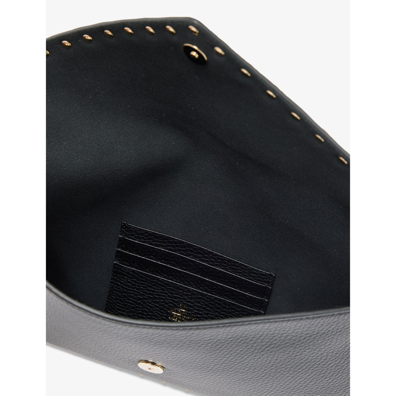 Valentino Garavani Rockstud leather clutch bag 19cm (British brand)