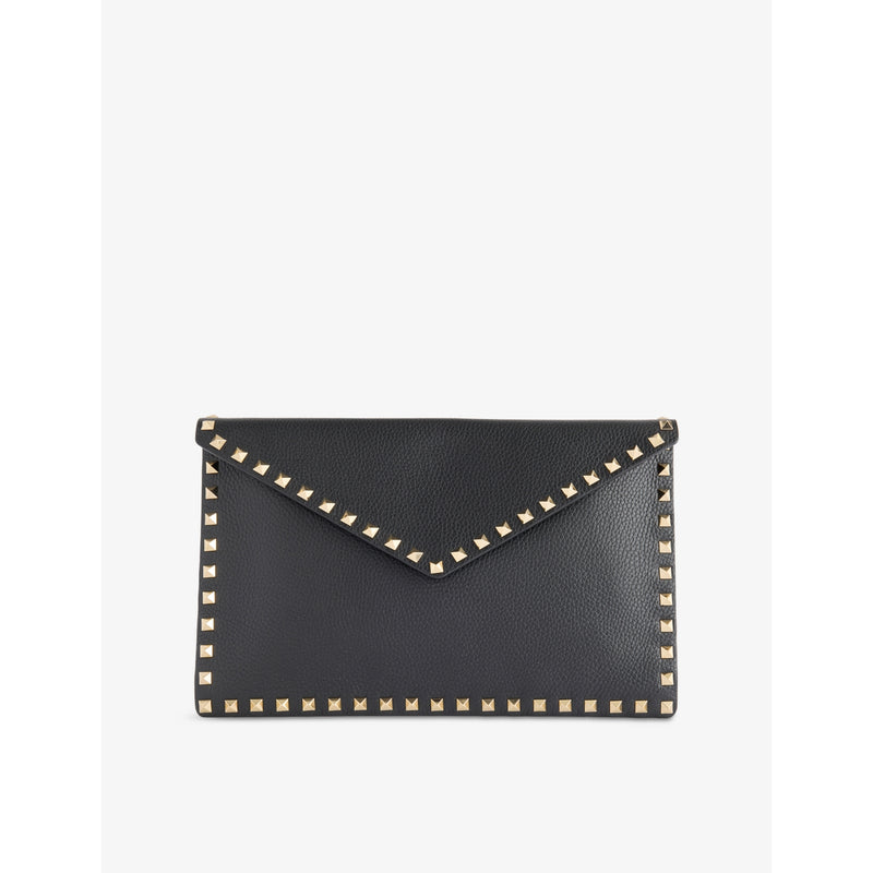Valentino Garavani Rockstud leather clutch bag 19cm (British brand)