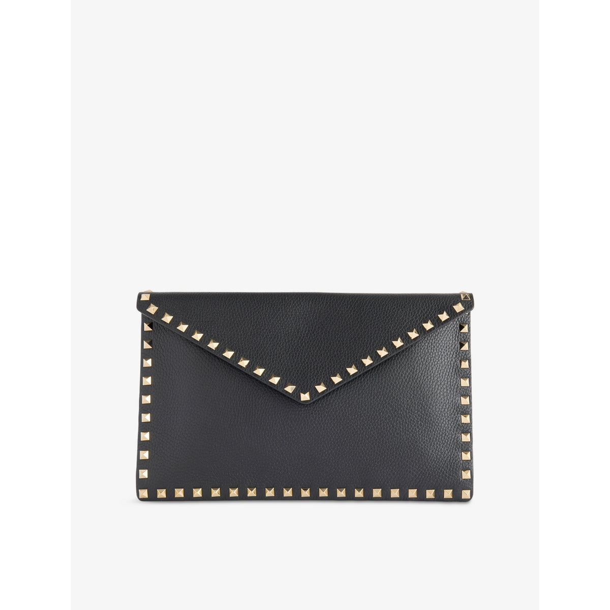 Valentino Garavani Rockstud leather clutch bag 19cm (British brand)