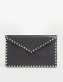 Valentino Garavani Rockstud leather clutch bag 30cm (British brand)
