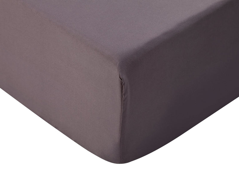 Silentnight Supersoft Plain Charcoal Fitted Sheet Kingsize (British brand)