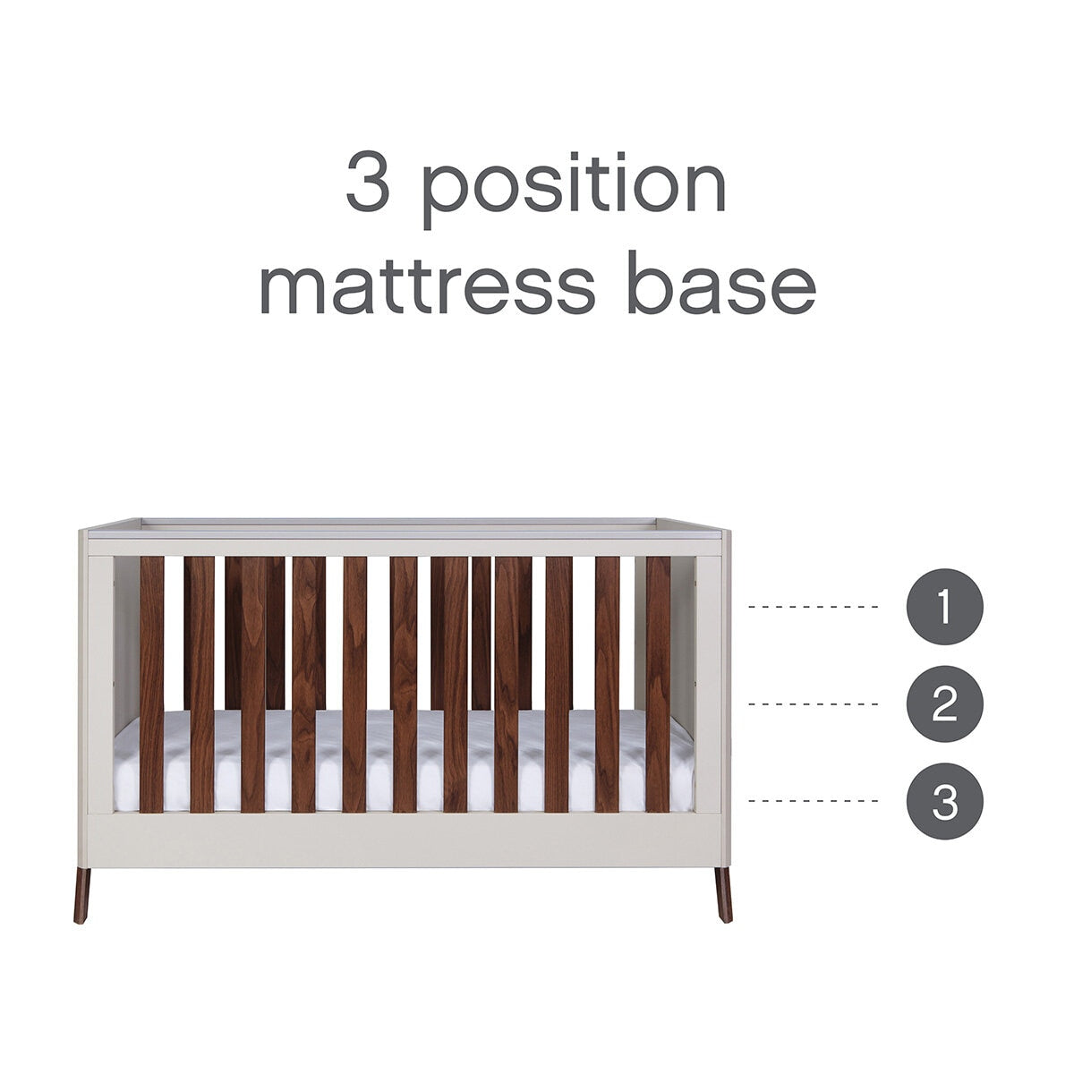 Tutti Bambini Fuori 4 Piece Nursery Set, Sand & Walnut Finish GOODS Costco UK