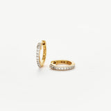 Missoma Pavé Huggie hoop earrings in gold-plated sterling silver (British brand)