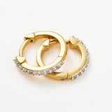 Missoma Pavé Huggie hoop earrings in gold-plated sterling silver (British brand)