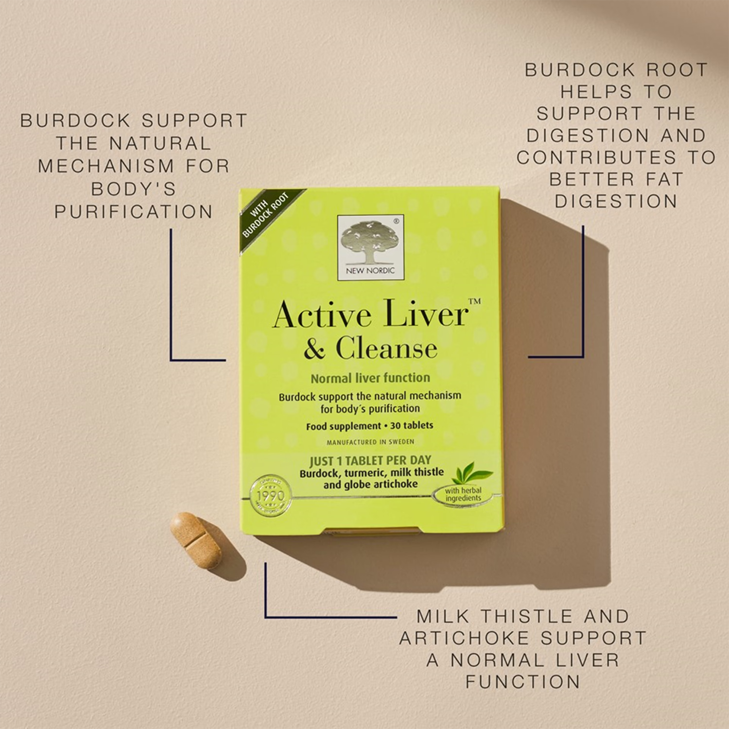 New Nordic Active Liver Cleanse supplement 30 tablets - British product