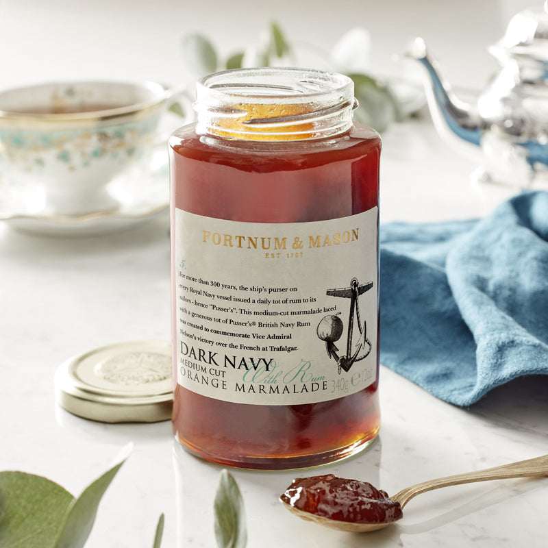 Dark Navy marmalade with Pusser's rum 340g, UK version