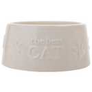 Best of Breed small ceramic cat bowl with paw prints - British product