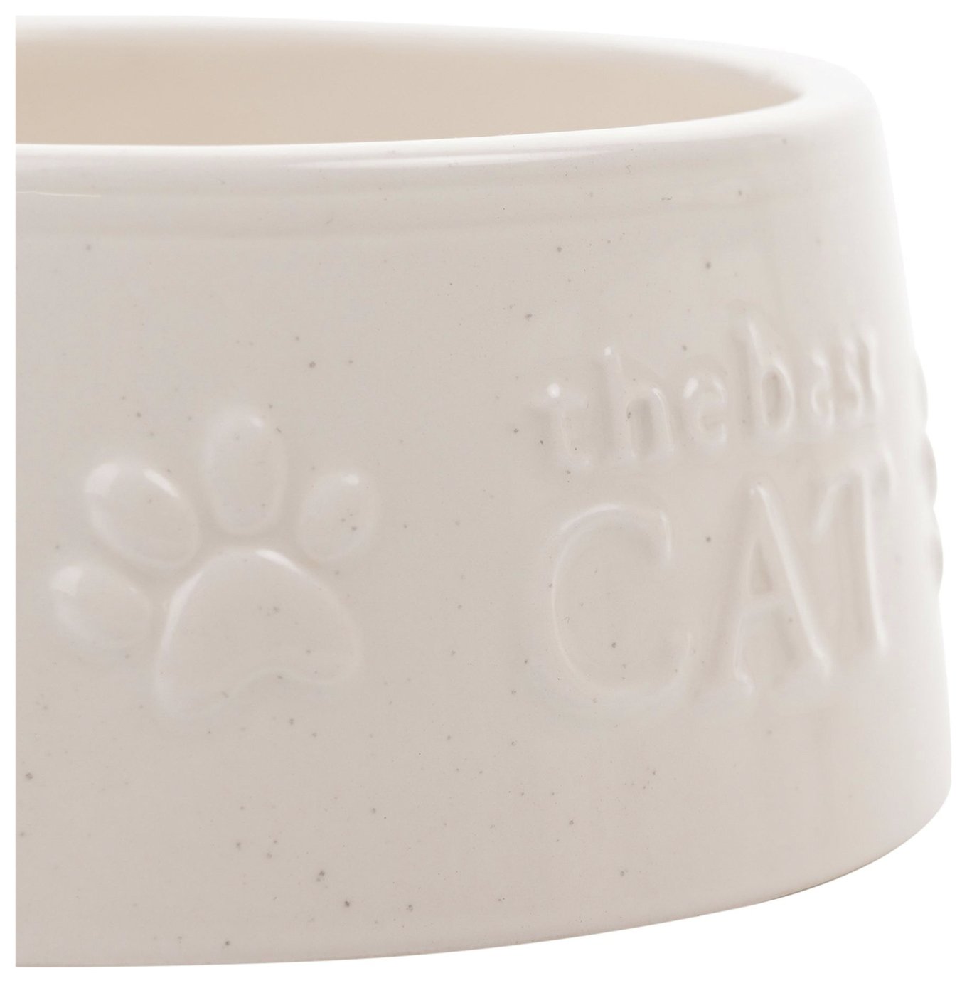 Best of Breed small ceramic cat bowl with paw prints - British product