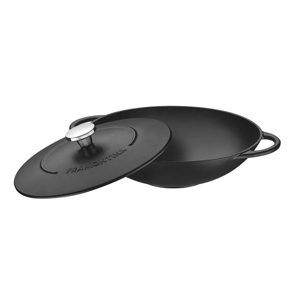 Tramontina Enameled Cast Iron Wok, 32cm / 5.0L