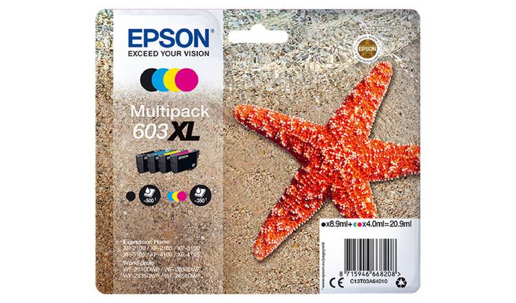 Epson 603 XL high capacity ink cartridges multipack - British product