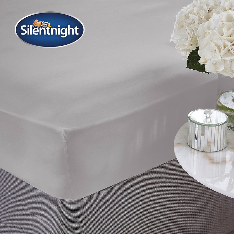 Silentnight Supersoft Dove Grey Fitted Sheet Single (British brand)