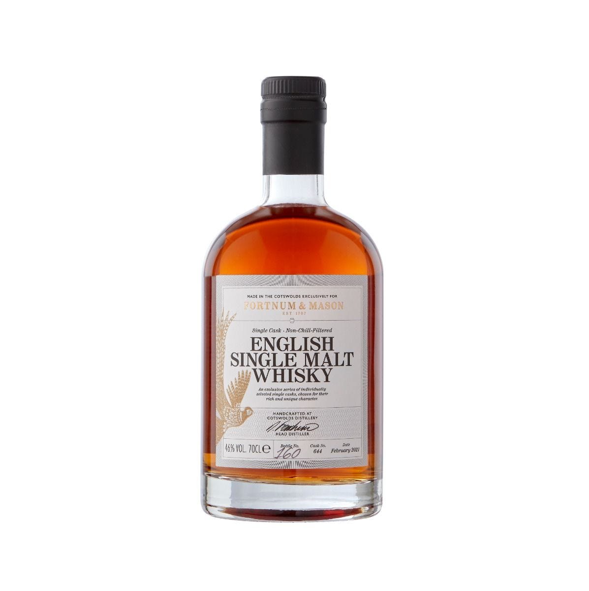 Fortnum's English single malt whisky 70cl single cask (British brand)