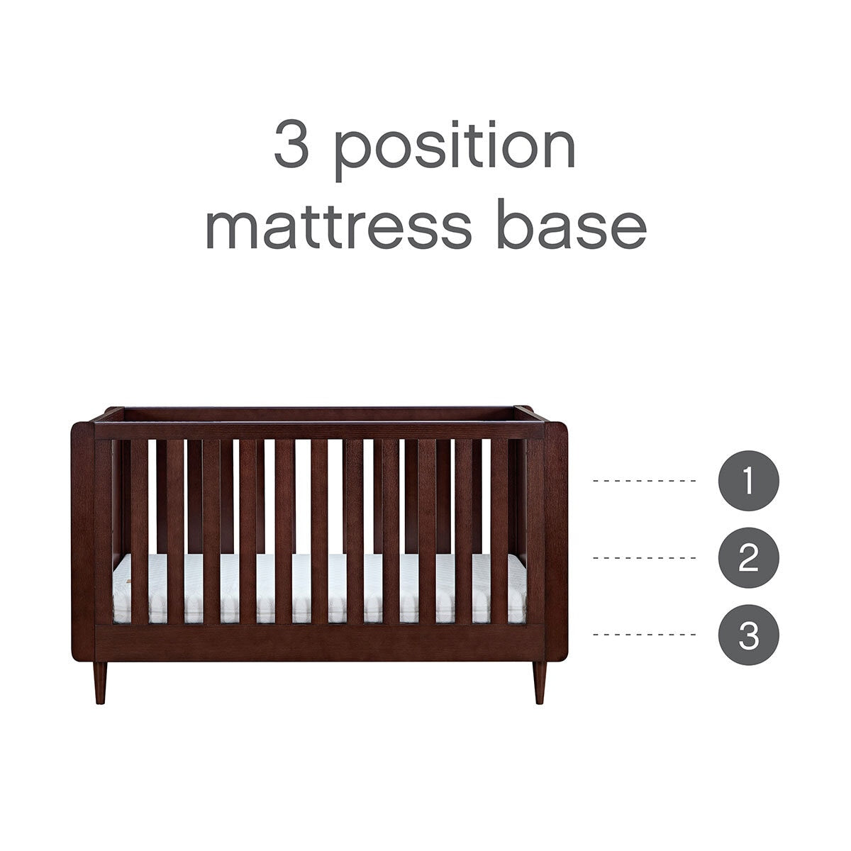 Tutti Bambini Japandi 4 Piece Nursery Set, Walnut Finish GOODS Costco UK