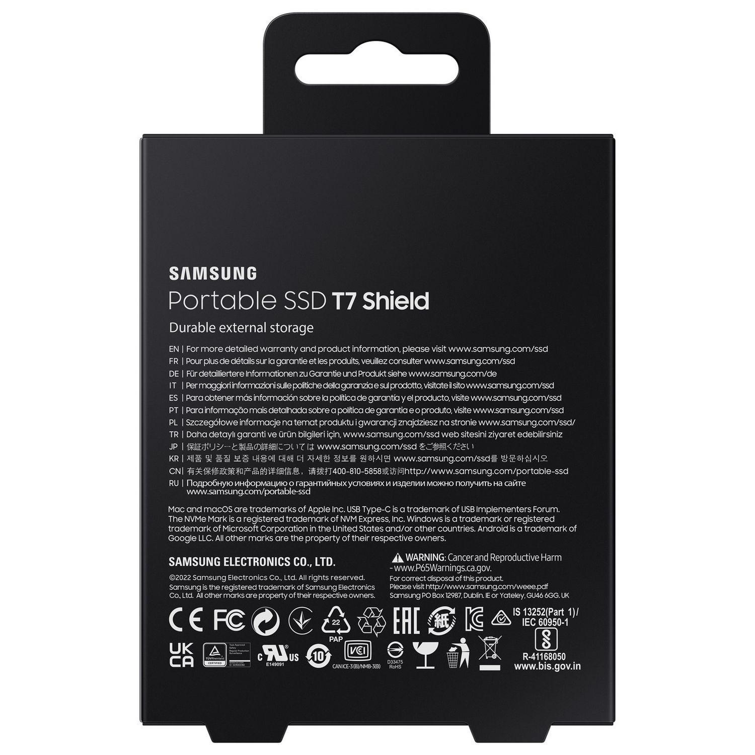Samsung T7 Shield portable SSD 4TB, UK version