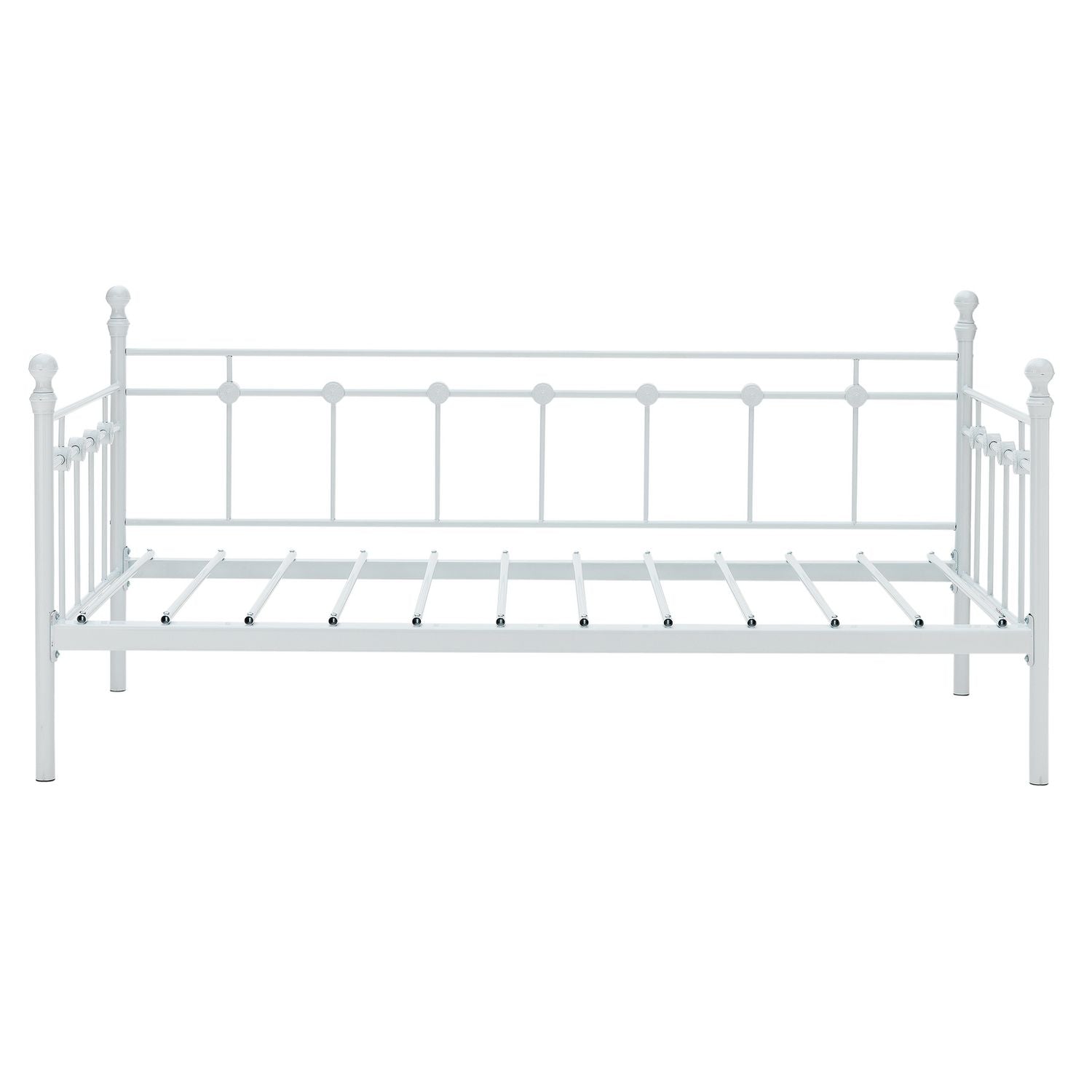 Argos metal day bed and mattress set in white - British product