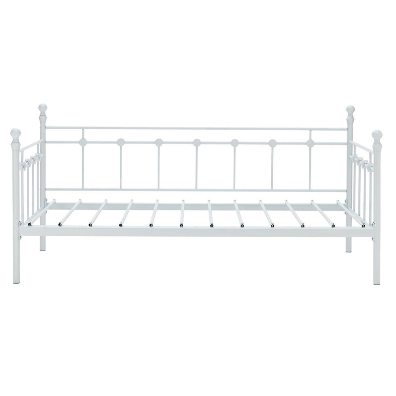 Argos metal day bed and mattress set in white - British product