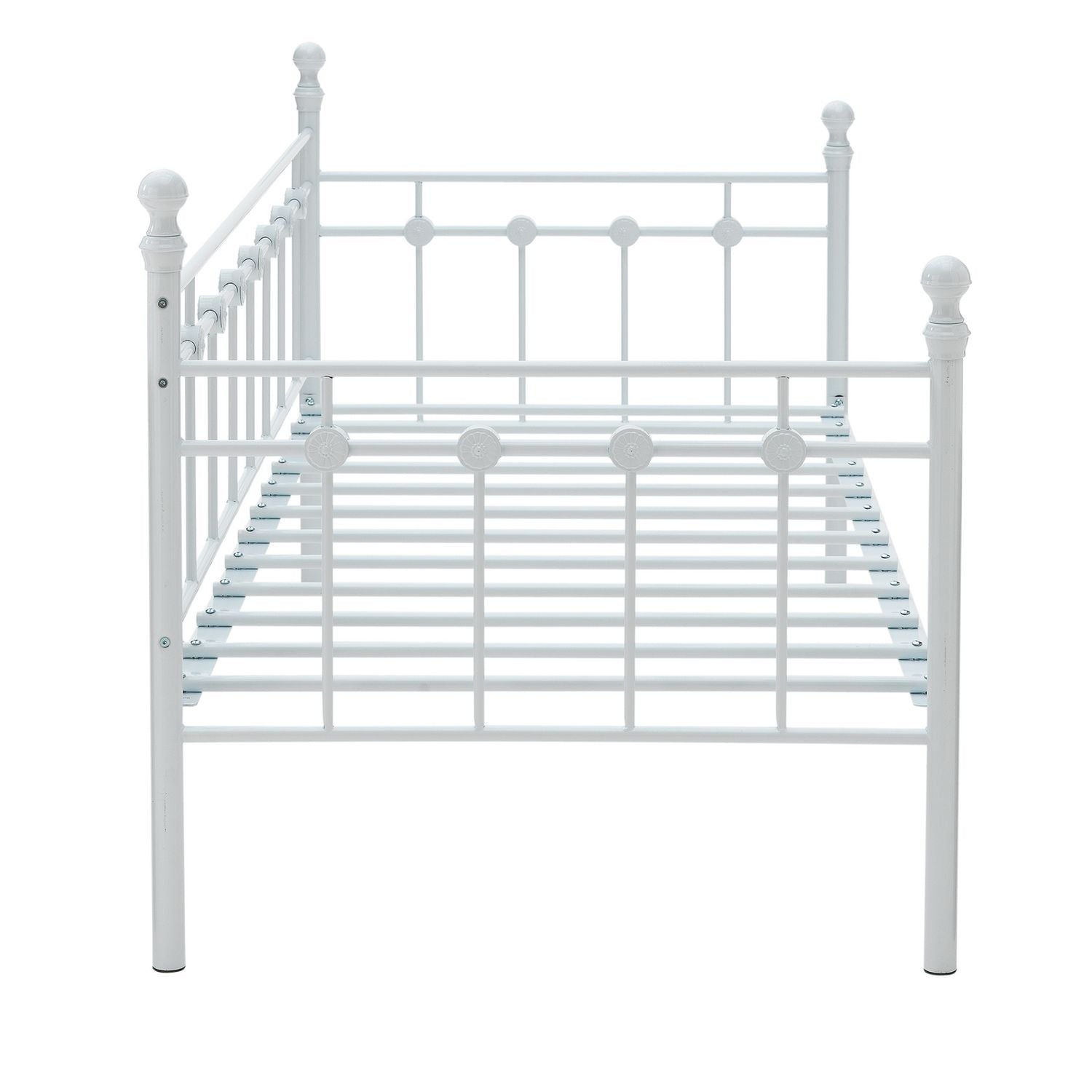 Argos metal day bed and mattress set in white - British product