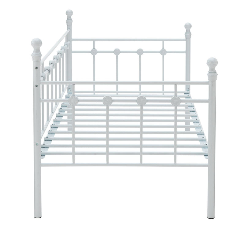 Argos metal day bed and mattress set in white - British product