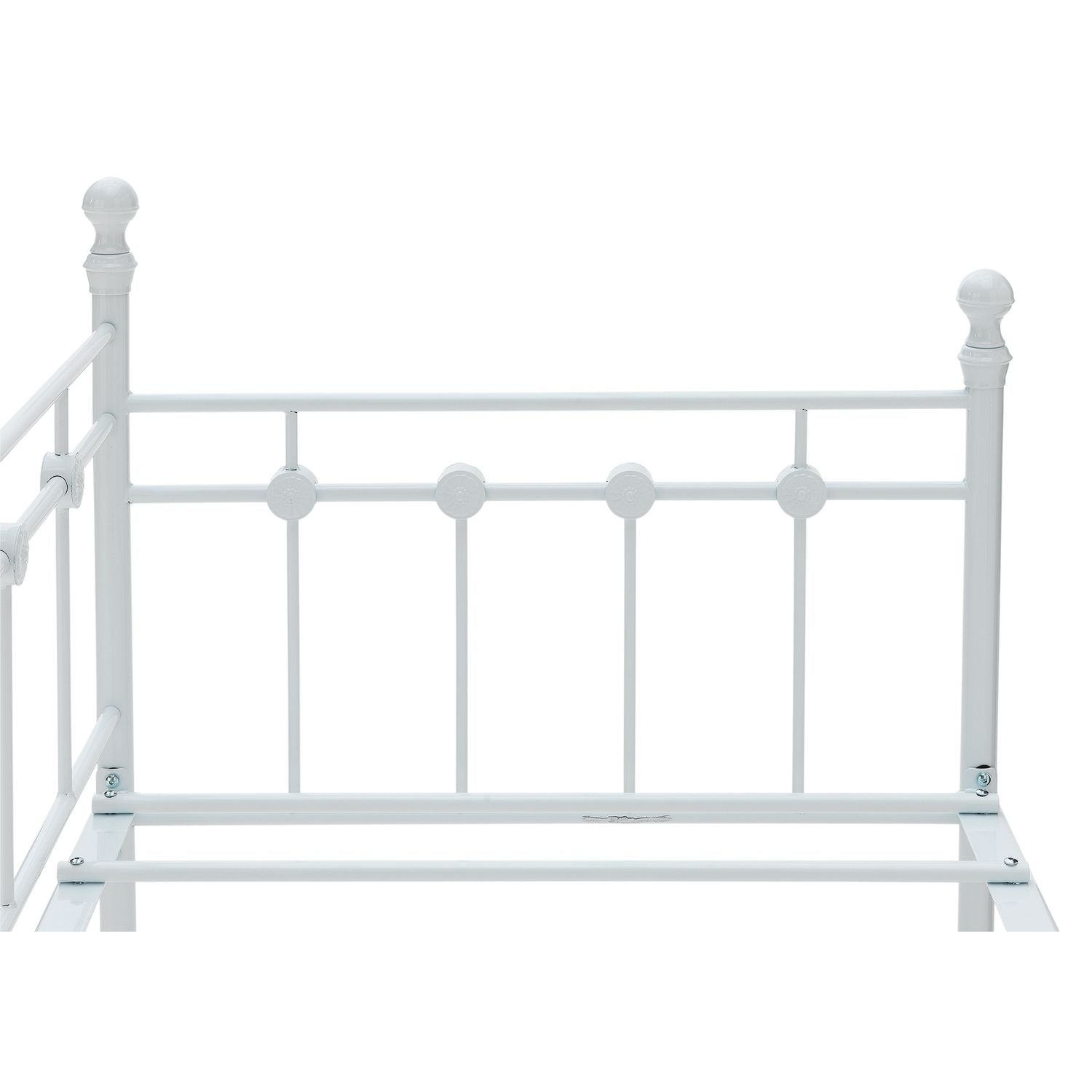 Argos metal day bed and mattress set in white - British product