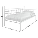 Argos metal day bed and mattress set in white - British product