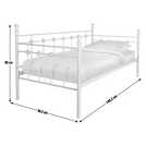 Argos metal day bed and mattress set in white - British product