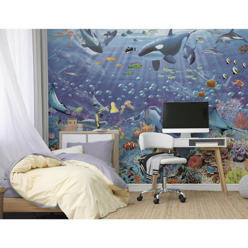 Walltastic Underwater Scene Kids wall mural 8ft x 10ft (British brand)