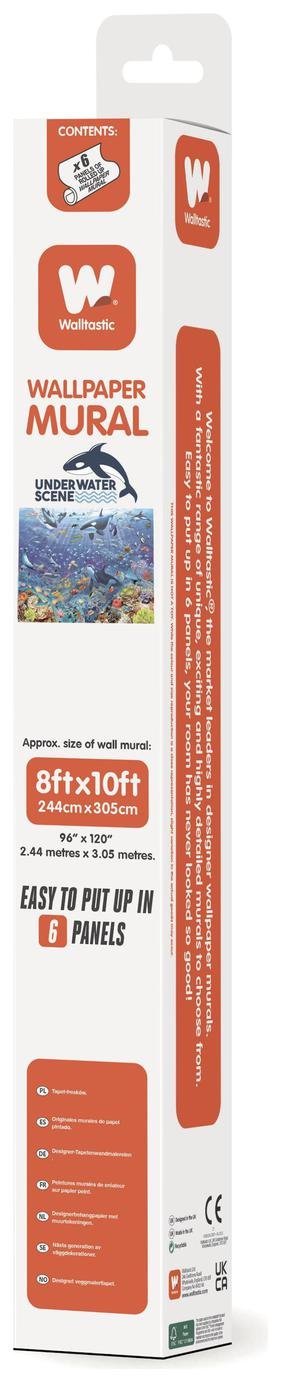 Walltastic Underwater Scene Kids wall mural 8ft x 10ft (British brand)