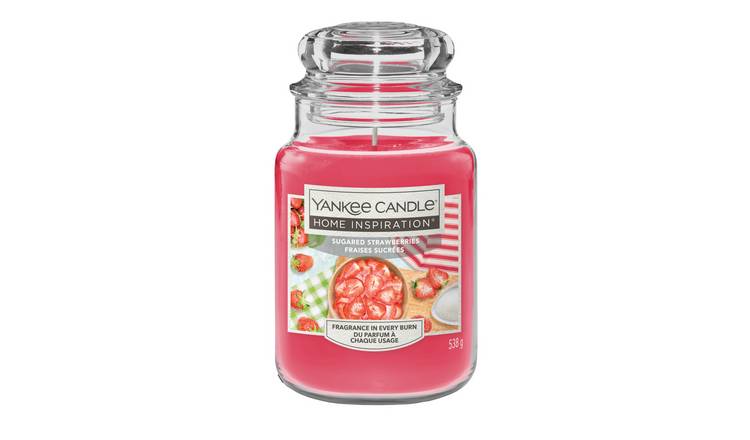 Yankee Candle large jar candle Sugared Strawberries (British brand)