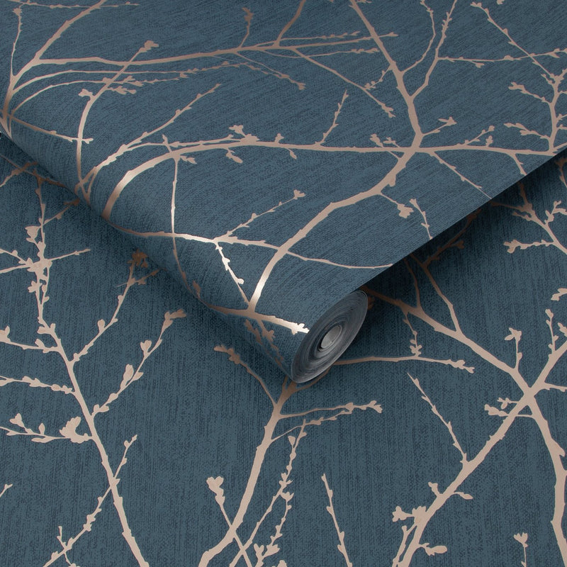 Superfresco Easy Innocence Navy wallpaper 10m roll (British brand)