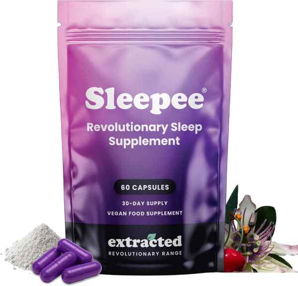 Extracted Sleepee sleep supplement 60 capsules, imported from the UK