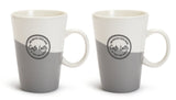Habitat grey and white latte mugs 460ml, UK version
