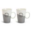 Habitat grey and white latte mugs 460ml, UK version