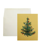 Paula Skene Christmas cards ornament tree 8-pack, imported from the UK