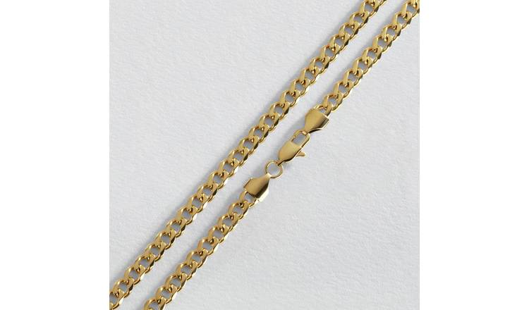 Revere gold coloured curb chain necklace 58cm, UK version