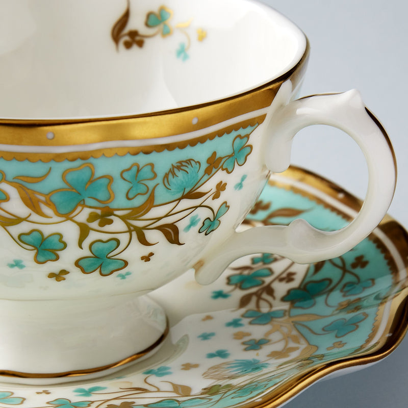 Fortnum's Cloverleaf teacup and saucer set, imported from the UK