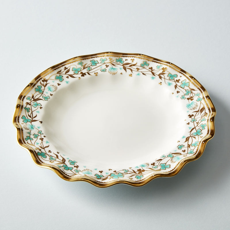 Fortnum's Cloverleaf tea plate with 22ct gold rim, imported from the UK