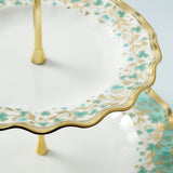 Fortnum's Cloverleaf bone china cake stand, hand-finished - British product