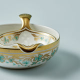 Fortnum's Cloverleaf Tea Strainer bone china with gold detail - British product