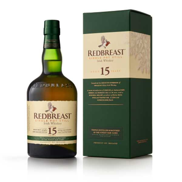 Redbreast 15 Year Old Irish whiskey 70cl, imported from the UK