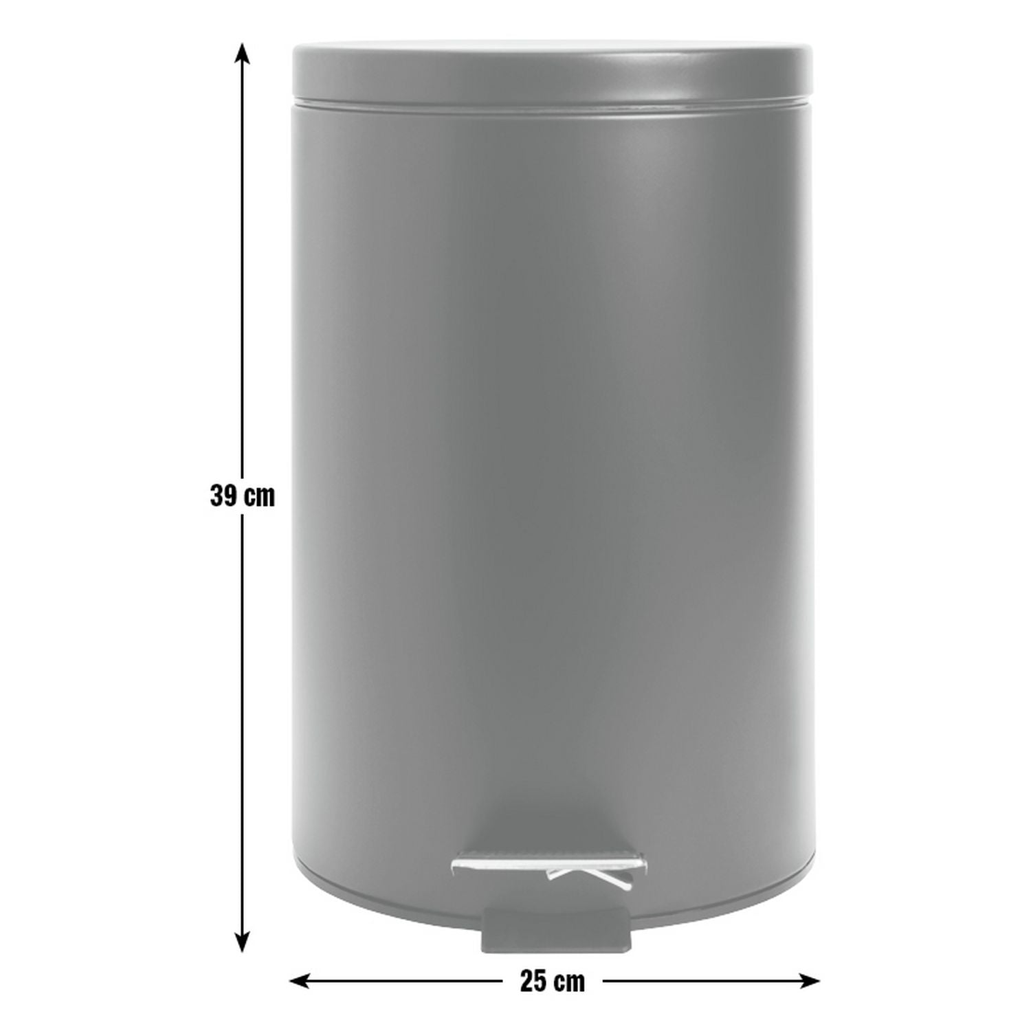Habitat 12L flat top pedal bin in black (British brand)