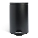 Habitat 12L flat top pedal bin in black (British brand)