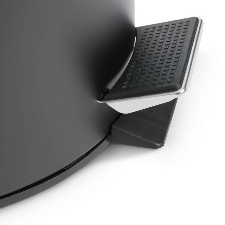 Habitat 12L flat top pedal bin in black (British brand)