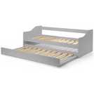Julian Bowen wooden day bed with trundle grey, UK version