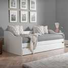 Julian Bowen Elba wooden day bed with trundle in white, UK version