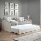 Julian Bowen Elba wooden day bed with trundle in white, UK version