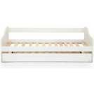 Julian Bowen Elba wooden day bed with trundle in white, UK version