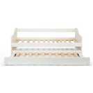 Julian Bowen Elba wooden day bed with trundle in white, UK version