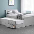 Julian Bowen Maisie grey guest bed with drawer, UK version