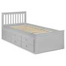 Julian Bowen Maisie grey guest bed with drawer, UK version